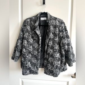 Alfred Dunner Petite Faux Fur Plush Sweater, size 12P